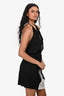 Versace Black/Grey Pleated Halter Dress Est. Size S