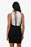 Versace Black/Grey Pleated Halter Dress Est. Size S