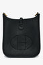 Hermès 2023 Black Clemence Leather Mini Evelyne TPM 16 Crossbody