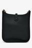 Hermès 2023 Black Clemence Leather Mini Evelyne TPM 16 Crossbody