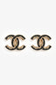 Pre-Loved Chanel™ 2014 Black/Gold CC Stud Earrings