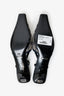 Gucci Beige & Navy Canvas Kitten Heel Slingbacks Size 37.5