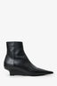 Toteme Black Leather Ankle Boots With Wedge Heel Size 40