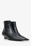 Toteme Black Leather Ankle Boots With Wedge Heel Size 40