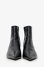 Toteme Black Leather Ankle Boots With Wedge Heel Size 40
