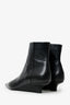 Toteme Black Leather Ankle Boots With Wedge Heel Size 40
