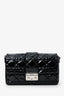 Christian Dior Black Patent Leather Wallet On Chain