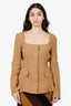 Alberta Ferretti Brown Fitted Blazer Size 10