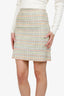 Pre-Loved Chanel™ 05P Green/Yellow/Pink Tweed Mini Skirt Size 40
