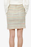 Pre-Loved Chanel™ 05P Green/Yellow/Pink Tweed Mini Skirt Size 40