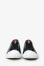 Prada Black/White Leather Low Top Sneaker Size 10 Mens