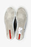Prada Black/White Leather Low Top Sneaker Size 10 Mens