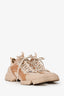 Christian Dior Beige 'D-Connect' Sneakers Size 38.5
