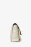 Saint Laurent White Crinkle Leather Medium 'Niki' Shoulder Bag