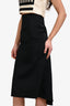 Jacquemus Black Draped 'La Croisiere Midi Skirt Size 36