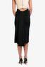 Jacquemus Black Draped 'La Croisiere Midi Skirt Size 36