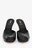 Fendi Black/Zucca Patent Leather/Cork Peektoe Heels Size 36