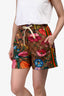 Gucci GG Monogram Flora Print Web Detail Shorts Size XS