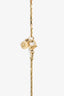 Pre-Loved Chanel™ 2019 Gold Tone Crystal Detail CC Faux Pearl Drop Necklace