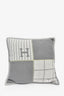 Hermès Grey/White Wool/Cashmere Square Avalon Pillow 42cm Kids