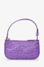 By Far Purple Embossed Mini Rachel Bag