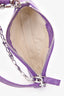 By Far Purple Embossed Mini Rachel Bag