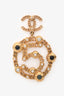 Pre-Loved Chanel™ 2018 Gold Tone Faux Pearl No.5 Chain Embellished Ear Pendants