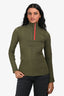 Prada Green Linea Rossa Technical Zip Up Top Estimated Size S