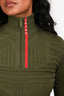 Prada Green Linea Rossa Technical Zip Up Top Estimated Size S