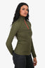 Prada Green Linea Rossa Technical Zip Up Top Estimated Size S