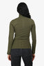 Prada Green Linea Rossa Technical Zip Up Top Estimated Size S