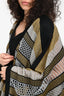 Balmain Silver/Gold/Black Striped Cape Size 38