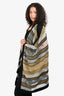Balmain Silver/Gold/Black Striped Cape Size 38