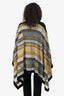 Balmain Silver/Gold/Black Striped Cape Size 38