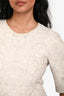 Alexander McQueen Beige Floral Texture Pattern Short Sleeve Dress Size XS