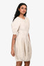 Alexander McQueen Beige Floral Texture Pattern Short Sleeve Dress Size XS