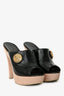 Gucci Black Patent Leather Platform Heels Size 6