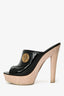 Gucci Black Patent Leather Platform Heels Size 6