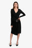 Roberto Cavalli Black Deep V Sequin Embellished Midi Dress Size 42