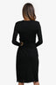 Roberto Cavalli Black Deep V Sequin Embellished Midi Dress Size 42