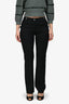 Christian Dior By John Galliano Black Wool Bondage Stud Embellished Pants Size 6