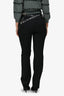 Christian Dior By John Galliano Black Wool Bondage Stud Embellished Pants Size 6