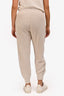 Brunello Cucinelli Beige Cotton Knit Beaded Joggers Size L