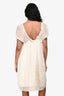 Undercover by Jun Takahashi Cream Silk Fringed Cap Sleeve Mini Dress Size 2