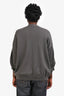 Brunello Cucinelli Green Cashmere Ruched Sleeve Single Buttoned Cardigan Size M
