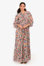 Dôen Multicoloured Ruffled Long Sleeve Maxi Dress Size XS