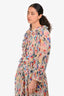 Dôen Multicoloured Ruffled Long Sleeve Maxi Dress Size XS