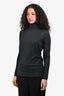 Loro Piana Dark Grey Cashmere/Silk Sheer Turtleneck Top Size 40