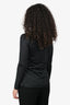 Loro Piana Dark Grey Cashmere/Silk Sheer Turtleneck Top Size 40
