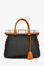 Margiela Black Rubber/Tan Leather Trimmed '5AC' Tote Bag